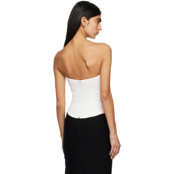  Moenot White Plunging Tank Top 241658F111000