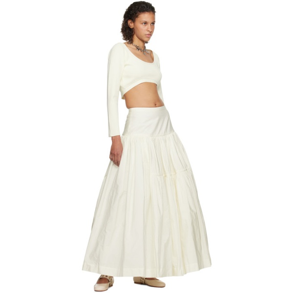  몰리 고다드 Molly Goddard SSENSE Exclusive 오프화이트 Off-White Liberty Maxi Skirt 242943F093000