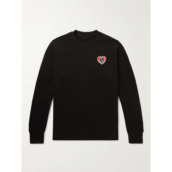 몽클레어 몽클레어 MONCLER Logo-Appliqued Cotton-Jersey Sweatshirt 1647597315639005