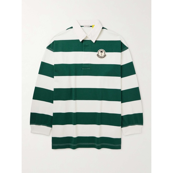 몽클레어 몽클레어 MONCLER GENIUS + 팜엔젤스 Palm Angels Oversized Logo-Appliqued Cotton-Jersey Polo Shirt 1647597323630038