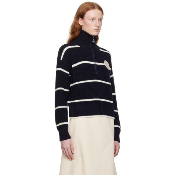 몽클레어 몽클레어 Moncler Black Striped Sweater 232111F097008