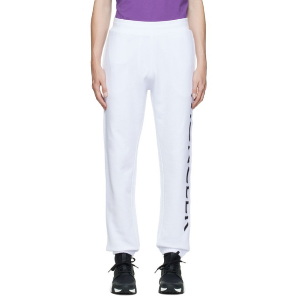 몽클레어 몽클레어 Moncler White Embroidered Lounge Pants 222111M190001