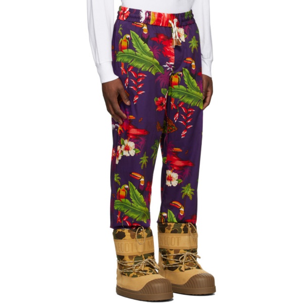 몽클레어 몽클레어 Moncler Genius 8 Moncler 팜엔젤스 Palm Angels Purple Floral Print Trousers 221171M191001