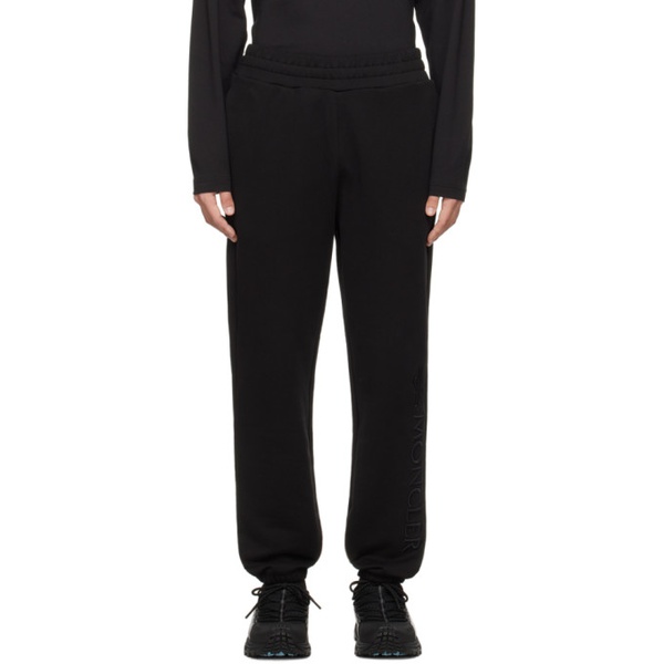 몽클레어 몽클레어 Moncler Black Embroidered Sweatpants 241111M190003