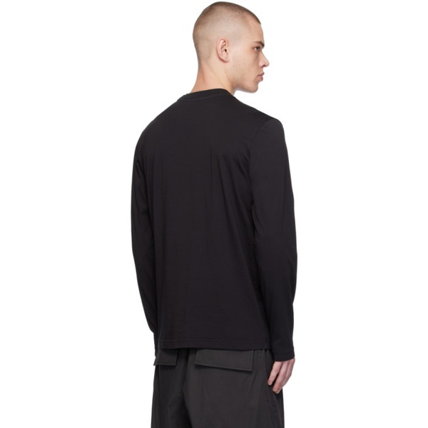 몽클레어 몽클레어 Moncler Black Patch Pocket Long Sleeve T-Shirt 241111M213038