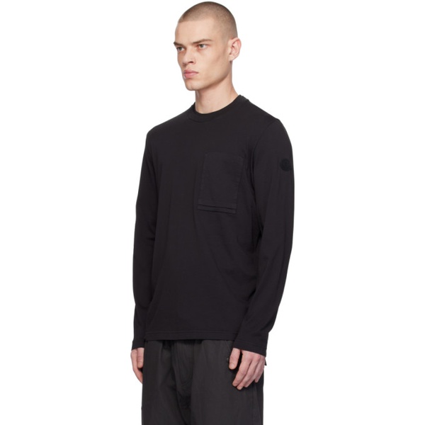 몽클레어 몽클레어 Moncler Black Patch Pocket Long Sleeve T-Shirt 241111M213038