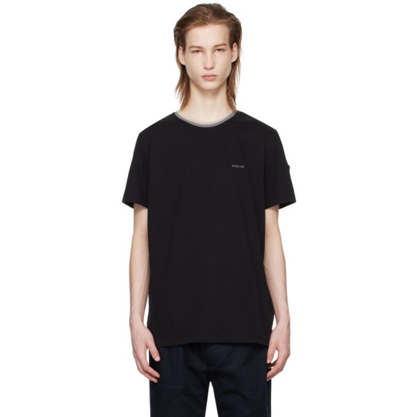 몽클레어 몽클레어 Moncler Black Bonded T-Shirt 241111M213060