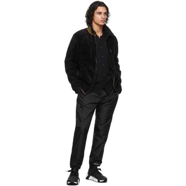 몽클레어 몽클레어 Moncler Black Recycled Fleece Zip-Up Sweater 212111M202028