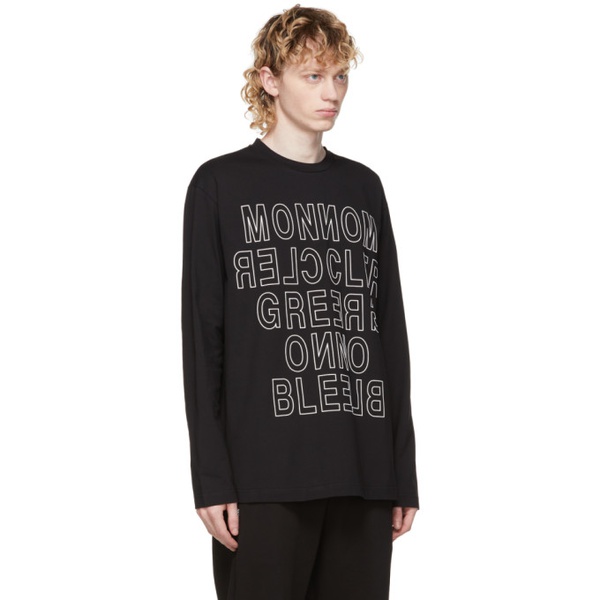 몽클레어 몽클레어 Moncler Grenoble Black Logo Long Sleeve T-Shirt 202826M213020