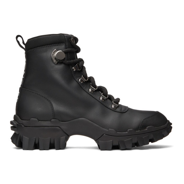 몽클레어 몽클레어 Moncler Black Leather Helis Boots 212111F113014
