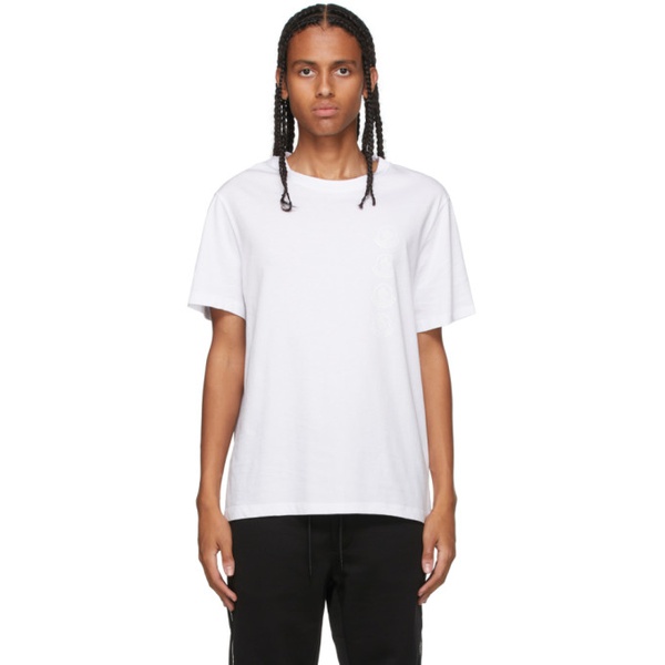 몽클레어 몽클레어 Moncler White Flocked Graphic T-Shirt 212111M213072
