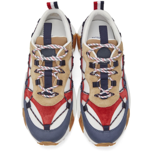 몽클레어 몽클레어 Moncler White & Navy Compassor Sneakers 212111M237021