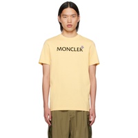 몽클레어 Moncler Yellow Flocked T-Shirt 241111M213141