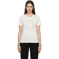 몽클레어 Moncler 오프화이트 Off-White Crystal-Cut Logo T-Shirt 212111F110010