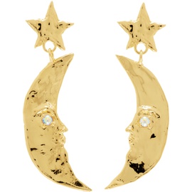 Mondo Mondo Gold Moon Earrings 241416F022001