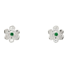 Mondo Mondo Silver Mini Daisy Stud Earrings 241416F022009