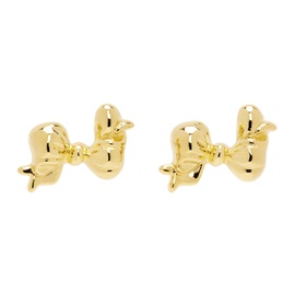 Mondo Mondo Gold Big Bow Earrings 241416F022019