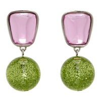 Mondo Mondo Pink & Green Acme Earrings 241416F022015