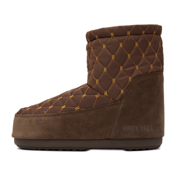  Moon Boot Brown Icon Low Nolace Quilted Boots 241970M223004