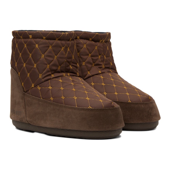  Moon Boot Brown Icon Low Nolace Quilted Boots 241970M223004