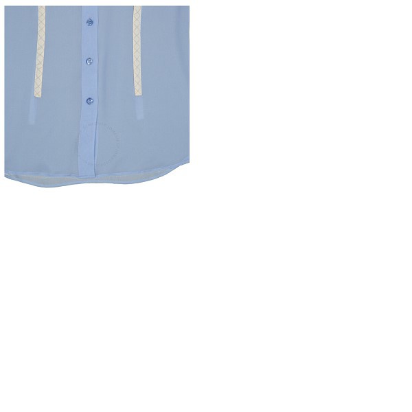  모스키노 Moschino Ladies Light Blue Georgette Silk Shirt 0219-0436-0293