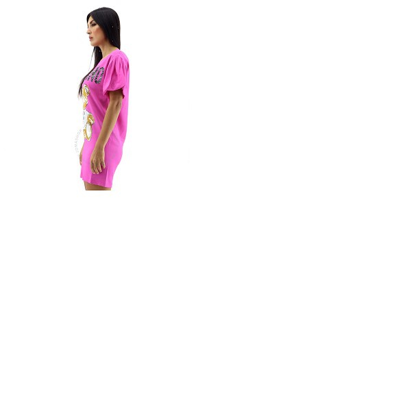  모스키노 Moschino Ladies Pink Teddy Bear T-shirt Dress V 0454 0465 1209