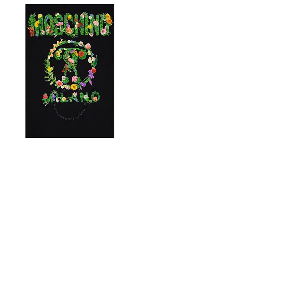  모스키노 Moschino Floral Logo Print Oversized T-shirt Dress A04574263555
