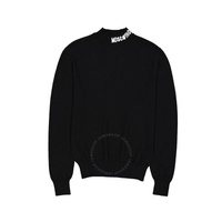 모스키노 Moschino Mens Black Logo Funnel-neck Jumper A0909-7002-1555