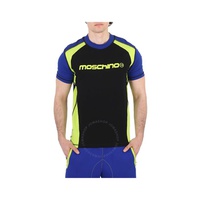 모스키노 Moschino Mens Multicolor Colour-Block Logo T-Shirt A0711-2039-3555