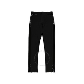 모스키노 Moschino Mens Black Piped Detail Trousers J0321-5234-2555