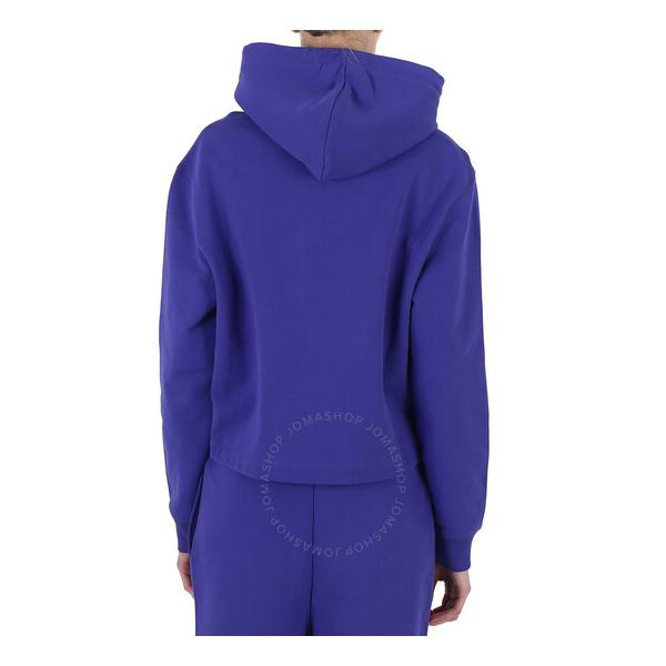  모스키노 Moschino Couture Purple Logo Print Hooded Sweatshirt A1714-5528-4278