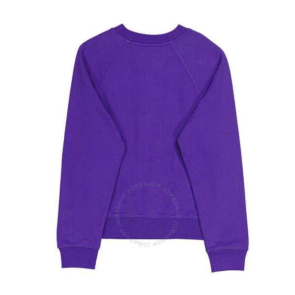  모스키노 Moschino Ladies Purple Smily Logo Cotton Sweatshirt A1704-5528-2278