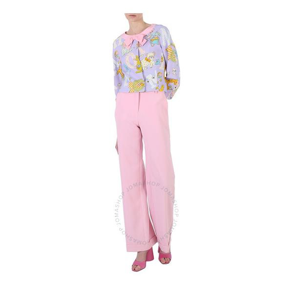  모스키노 Moschino Ladies Purple Circus Print Cady Jacket A0506-0460-2264