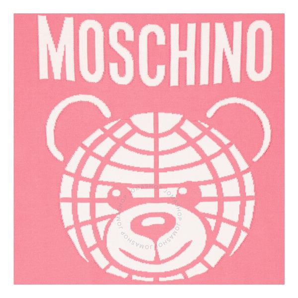  모스키노 Moschino Ladies Fantasy Print Fucsia Teddy Bear-Motif Mini Dress 0492-0502-2205