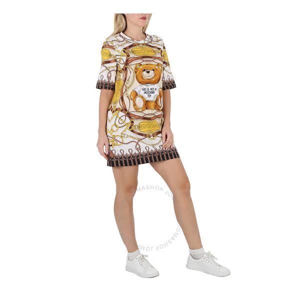  모스키노 Moschino Teddy Bridle-Print T-Shirt Dress V0445-5540-1003