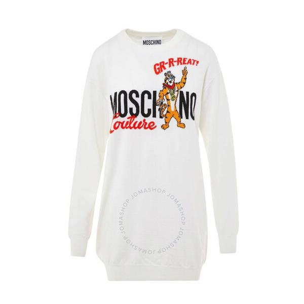  모스키노 Moschino x Kelloggs Tony the Tiger Graphic Sweater Dress A0490-1000-0001