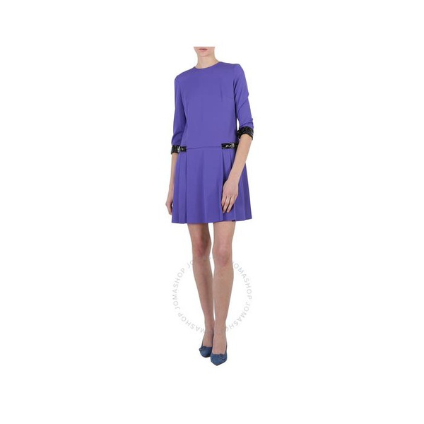  모스키노 Moschino Ladies Purple Long Sleeve Dress A0457-5517-3278