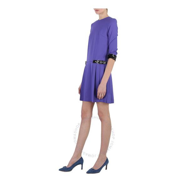  모스키노 Moschino Ladies Purple Long Sleeve Dress A0457-5517-3278