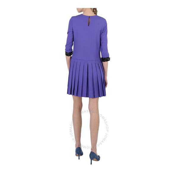  모스키노 Moschino Ladies Purple Long Sleeve Dress A0457-5517-3278