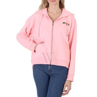 모스키노 Moschino Pink Cotton Logo Zip Hoodie A 1720 526 0242