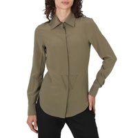 모스키노 Moschino Ladies Olive Button Down Blouse, Brand Size 36 (US Size 2) C02505537439