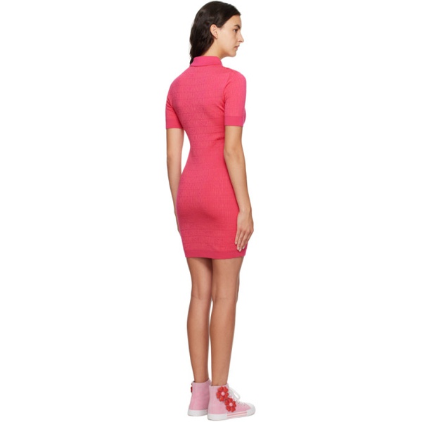  모스키노 Moschino Pink All Over Minidress 232720F052005