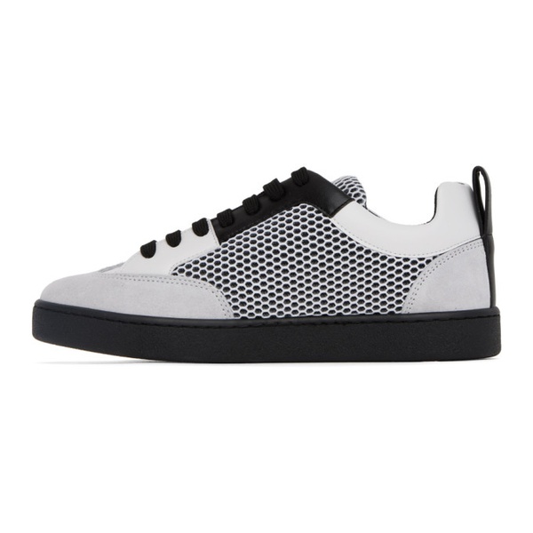  모스키노 Moschino White & Black Side Logo Sneakers 231720M237015