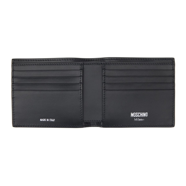  모스키노 Moschino Black Logo Wallet 241720M164005