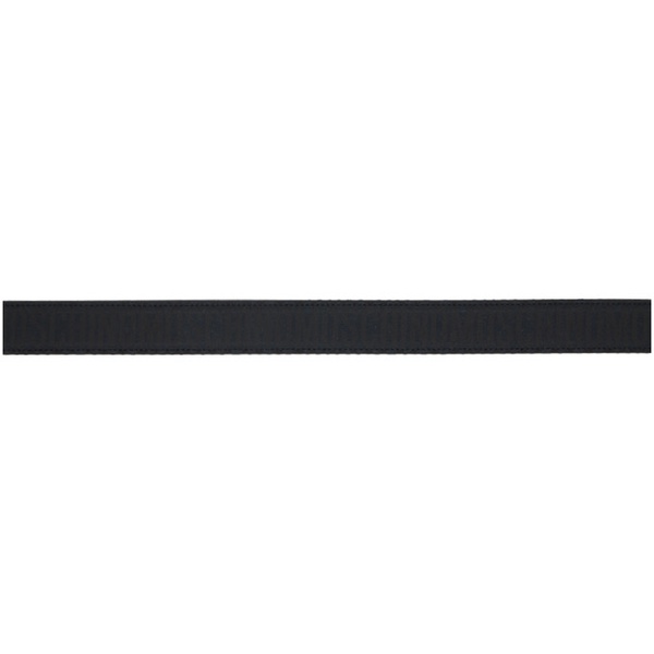 모스키노 Moschino Black Allover Logo Belt 241720M131010