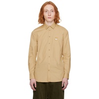 모스키노 Moschino Beige Teddy Patch Shirt 241720M192004