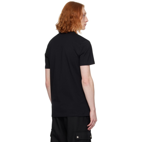  모스키노 Moschino Black Bonded T-Shirt 241720M213003