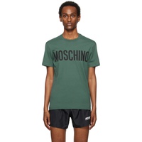 모스키노 Moschino Green Printed T-Shirt 241720M213021