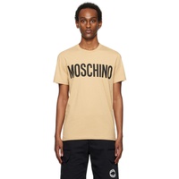 모스키노 Moschino Beige Printed T-Shirt 241720M213022