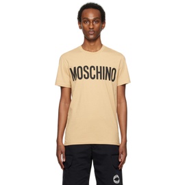 모스키노 Moschino Beige Printed T-Shirt 241720M213022